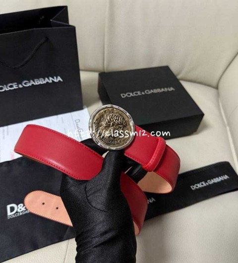 돌체앤가바나 25 한정판 4.0cm Devotion 벨트 F1074