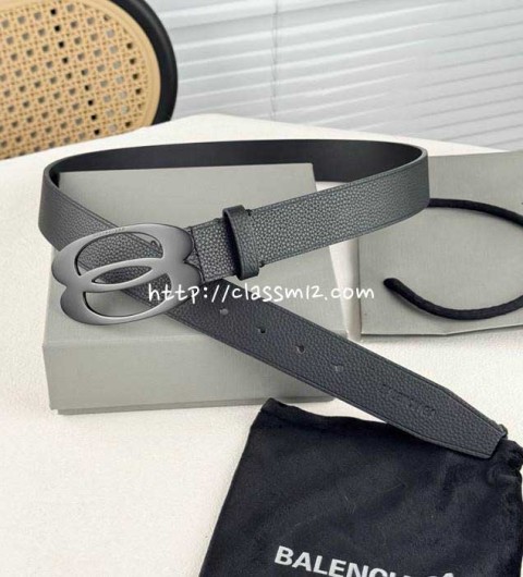 발렌시아가 25 한정판 3.5cm 소가죽 카프스킨 벨트 F1079