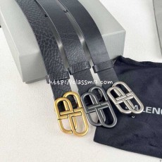 발렌시아가 25 한정판 3.0cm 소가죽 카프스킨 벨트 F1084