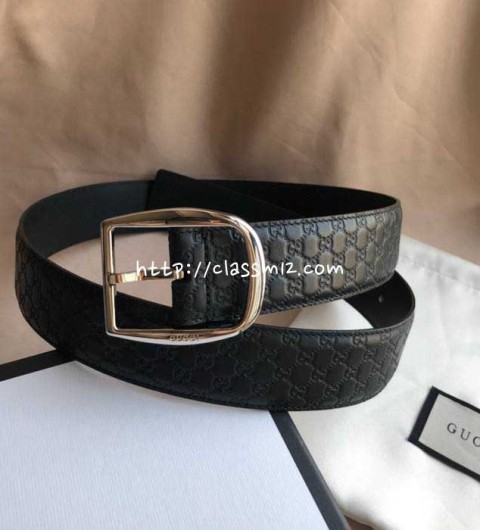 구찌 25 한정판 4.0cm 소가죽 카프스킨 벨트 F1093