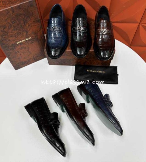 Stefano Ricci 25 한정판 소가죽 카프스킨 구두 B4549