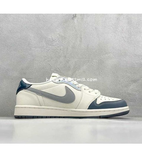 나이키 x 루이비통 25 한정판 Travis Scottx Fragment Design x Air Jordan 1 Low OG SP XS7089-615 남여공용 운동화 B4637