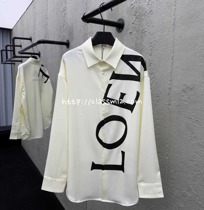 로에베 25 한정판 남여공용 긴팔 셔츠 A12375