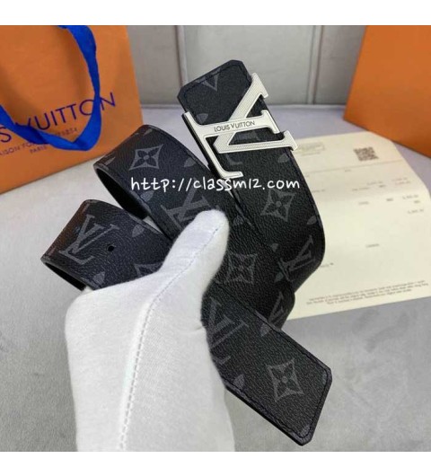 루이비통 25 한정판 Initiales 4.0cm 소가죽 카프스킨 벨트 F1102