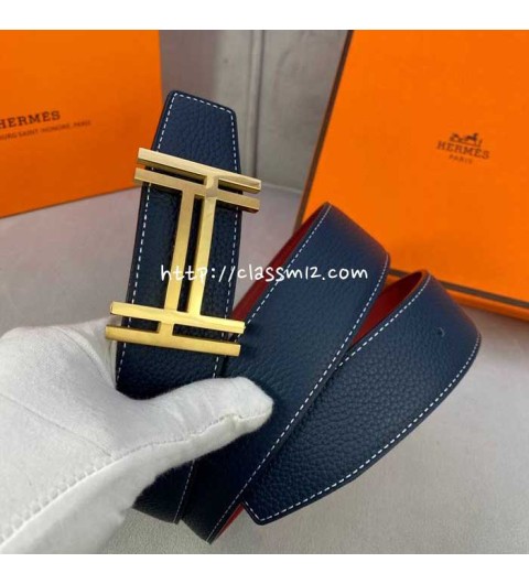 에르메스 25 한정판 양면용 3.8cm 소가죽 카프스킨 벨트 F1103