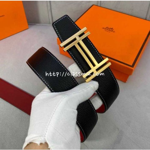 에르메스 25 한정판 양면용 3.8cm 소가죽 카프스킨 벨트 F1104