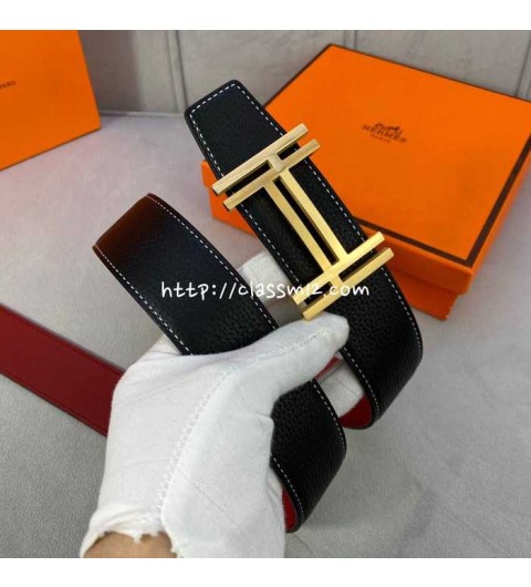 에르메스 25 한정판 양면용 3.8cm 소가죽 카프스킨 벨트 F1104