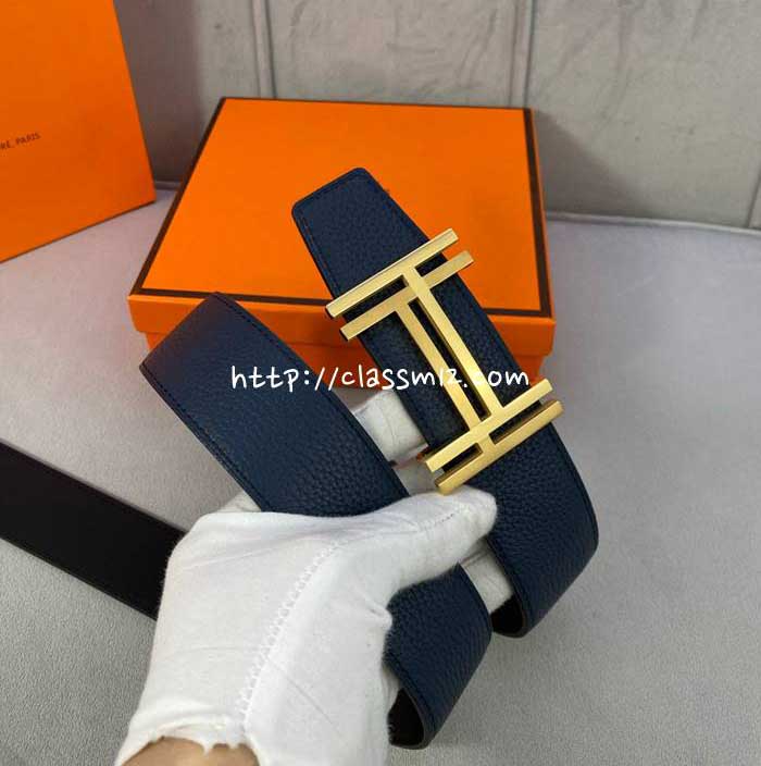에르메스 25 한정판 양면용 3.8cm 소가죽 카프스킨 벨트 F1107