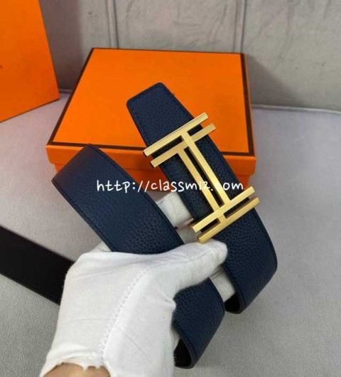 에르메스 25 한정판 양면용 3.8cm 소가죽 카프스킨 벨트 F1107