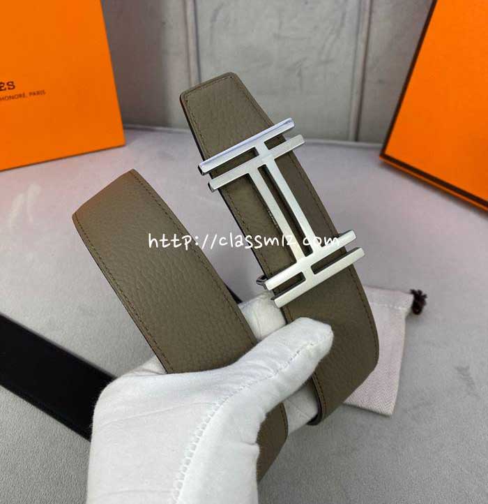 에르메스 25 한정판 양면용 3.8cm 소가죽 카프스킨 벨트 F1108