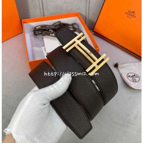 에르메스 25 한정판 양면용 3.8cm 소가죽 카프스킨 벨트 F1109
