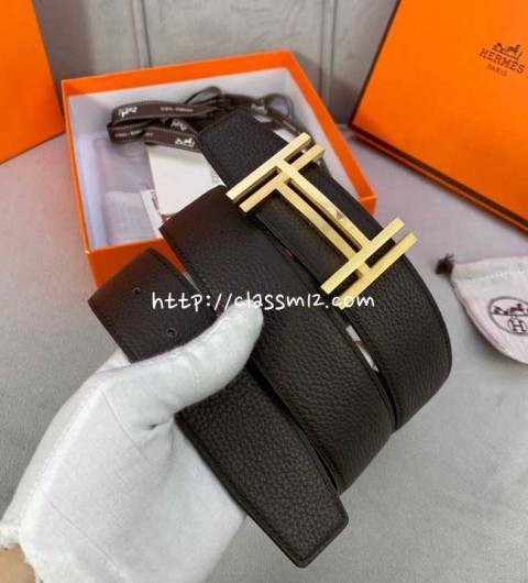 에르메스 25 한정판 양면용 3.8cm 소가죽 카프스킨 벨트 F1109