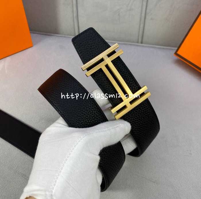 에르메스 25 한정판 양면용 3.8cm 소가죽 카프스킨 벨트 F1111