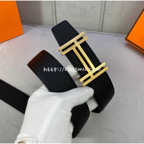 에르메스 25 한정판 양면용 3.8cm 소가죽 카프스킨 벨트 F1111