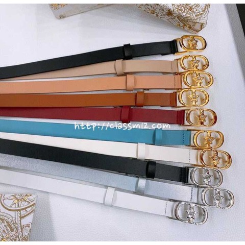 디올 25 한정판 Lucky 30 Montaigne Star CD 2.0cm 소가죽 카프스킨 벨트 F1112