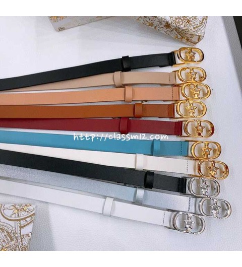 디올 25 한정판 Lucky 30 Montaigne Star CD 2.0cm 소가죽 카프스킨 벨트 F1112