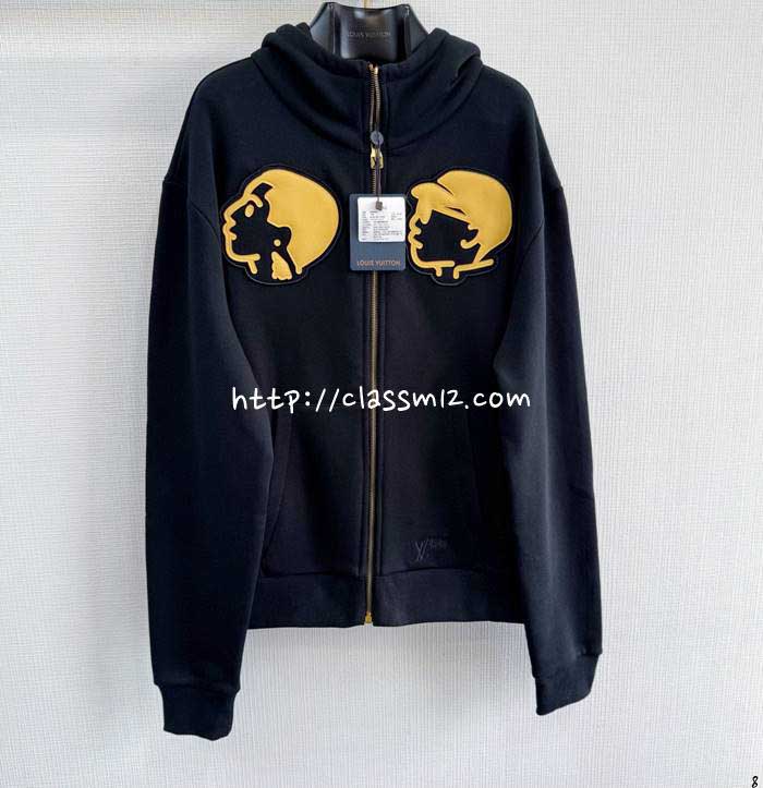 루이비통 25 한정판 Nigo 남여공용 긴팔 후드 자켓 A12414