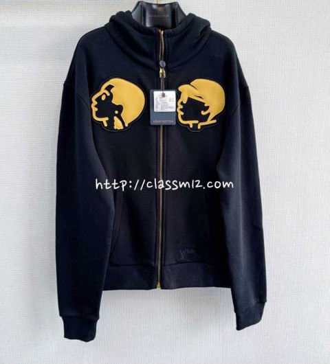 루이비통 25 한정판 Nigo 남여공용 긴팔 후드 자켓 A12414