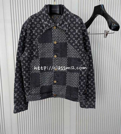 루이비통 25 한정판 Nigo 남여공용 긴팔 청자켓 A12417