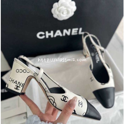 샤넬 25 한정판 Slingback 여성 하이힐 B4651