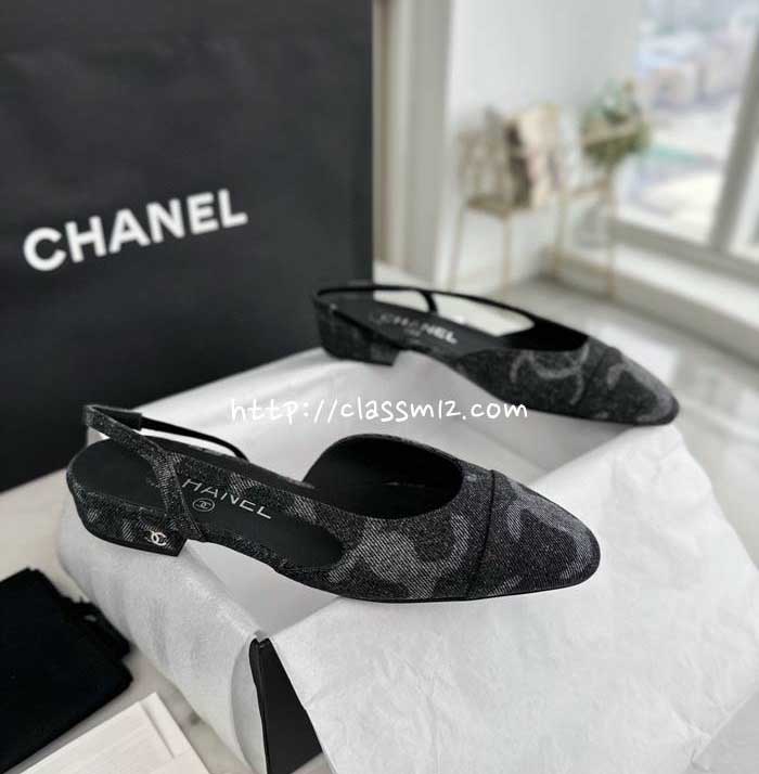 샤넬 25 한정판 Slingback 여성 신발 B4652