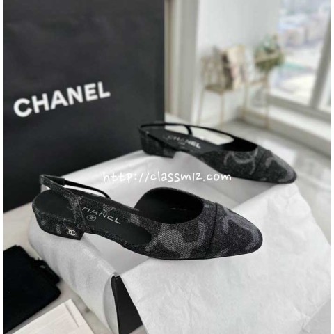 샤넬 25 한정판 Slingback 여성 신발 B4652