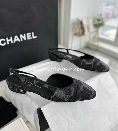 샤넬 25 한정판 Slingback 여성 신발 B4652