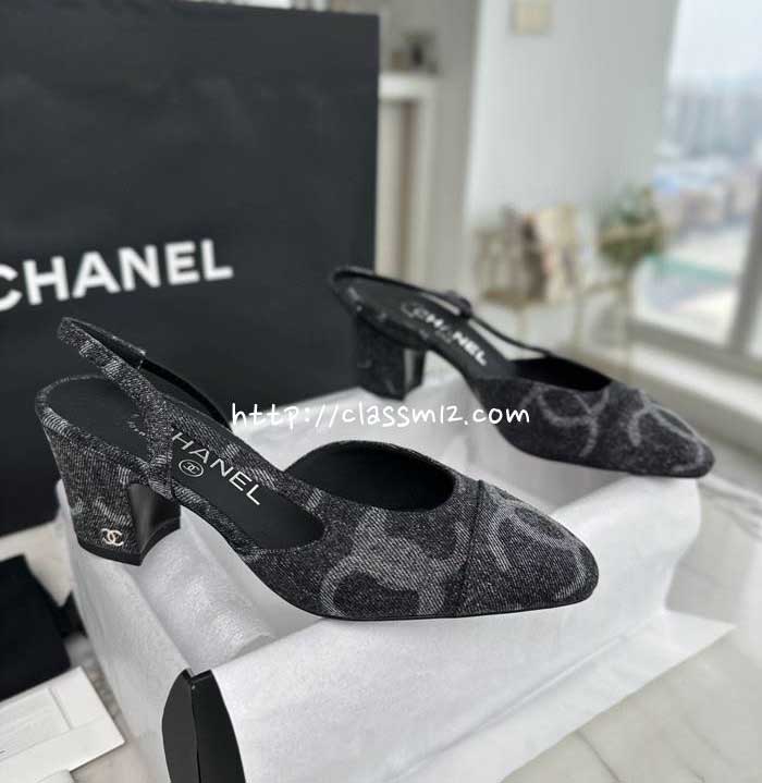 샤넬 25 한정판 Slingback 여성 하이힐 B4653