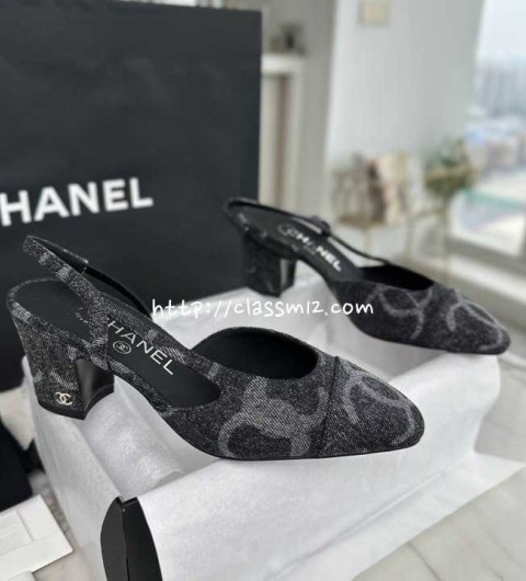 샤넬 25 한정판 Slingback 여성 하이힐 B4653