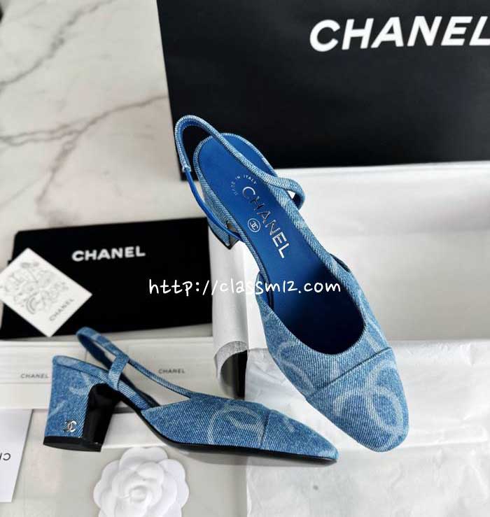 샤넬 25 한정판 Slingback 여성 하이힐 B4655