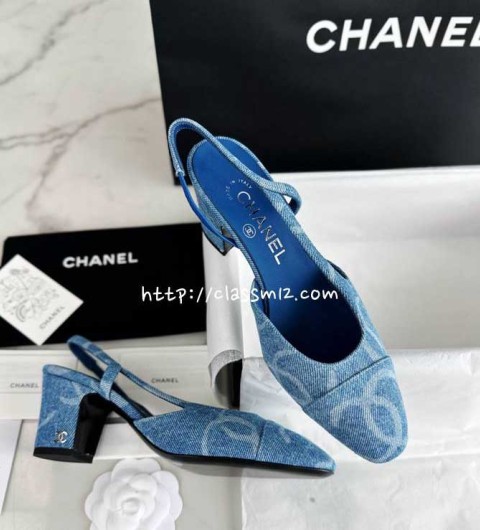 샤넬 25 한정판 Slingback 여성 하이힐 B4655