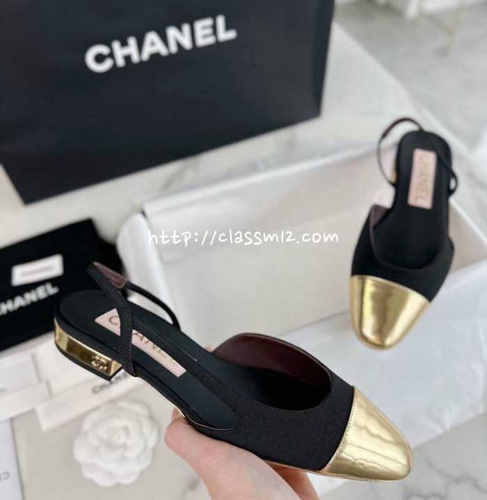 샤넬 25 한정판 Slingback 여성 신발 B4656