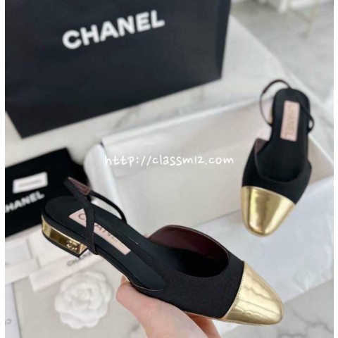 샤넬 25 한정판 Slingback 여성 신발 B4656
