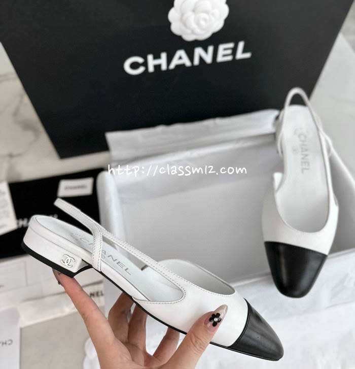 샤넬 25 한정판 Slingback 여성 신발 B4658