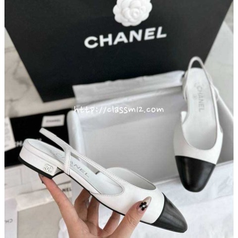 샤넬 25 한정판 Slingback 여성 신발 B4658