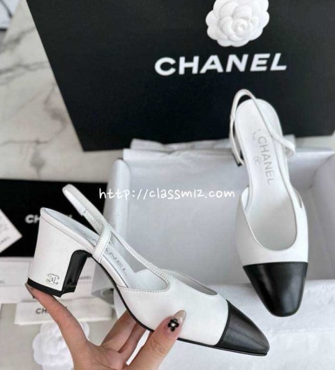 샤넬 25 한정판 Slingback 여성 하이힐 B4659