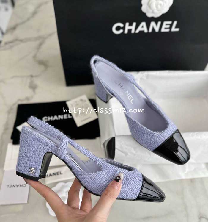 샤넬 25 한정판 Slingback 여성 하이힐 B4661