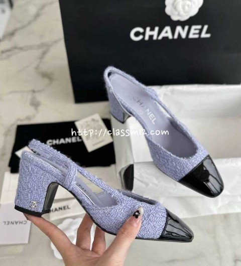 샤넬 25 한정판 Slingback 여성 하이힐 B4661