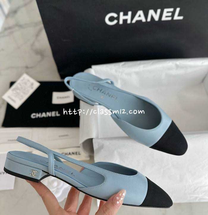 샤넬 25 한정판 Slingback 여성 신발 B4669