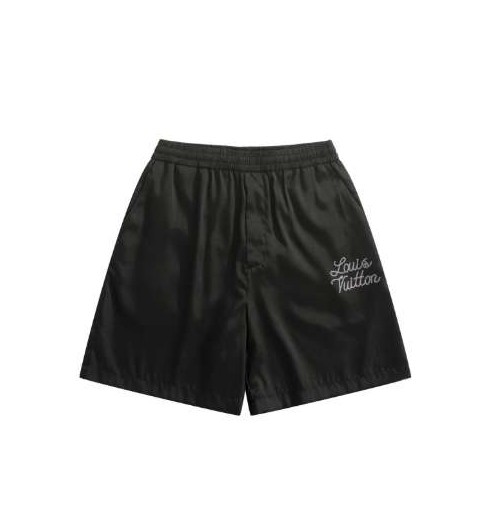 루이비통 25 한정판 남여공용 X NIGO 시그니처 로고 실크 쇼츠 A12477