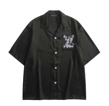 루이비통 25 한정판 남여공용 X NIGO 시그니처 로고 실크 셔츠 A12478