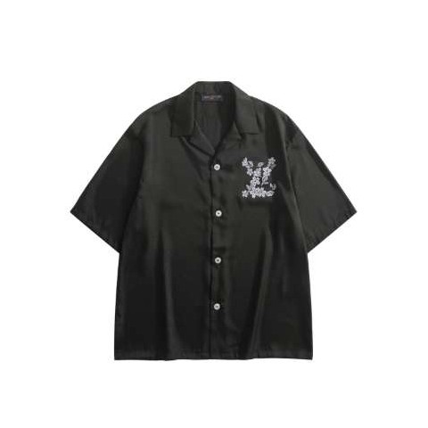 루이비통 25 한정판 남여공용 X NIGO 시그니처 로고 실크 셔츠 A12478