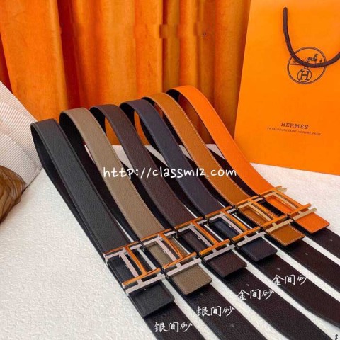 에르메스 25 한정판 3.8cm 양면 벨트 F1126