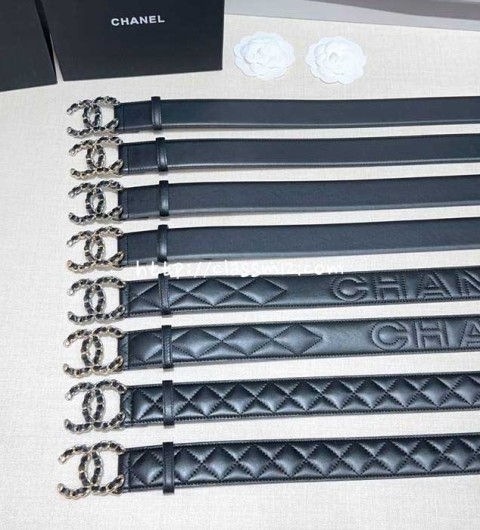 샤넬 25 한정판 4.0cm 양면 양가죽 램스킨 벨트 F1127