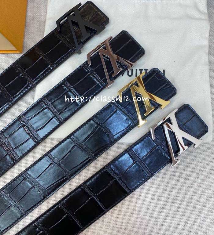 루이비통 25 한정판 4.0cm 소가죽 카프스킨 벨트 F1132