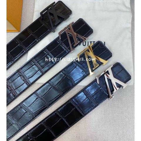 루이비통 25 한정판 4.0cm 소가죽 카프스킨 벨트 F1132