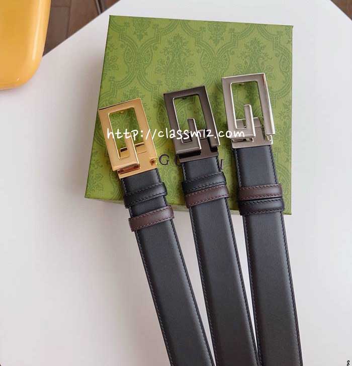 구찌 25 한정판 3.5cm 소가죽 카프스킨 벨트 F1133