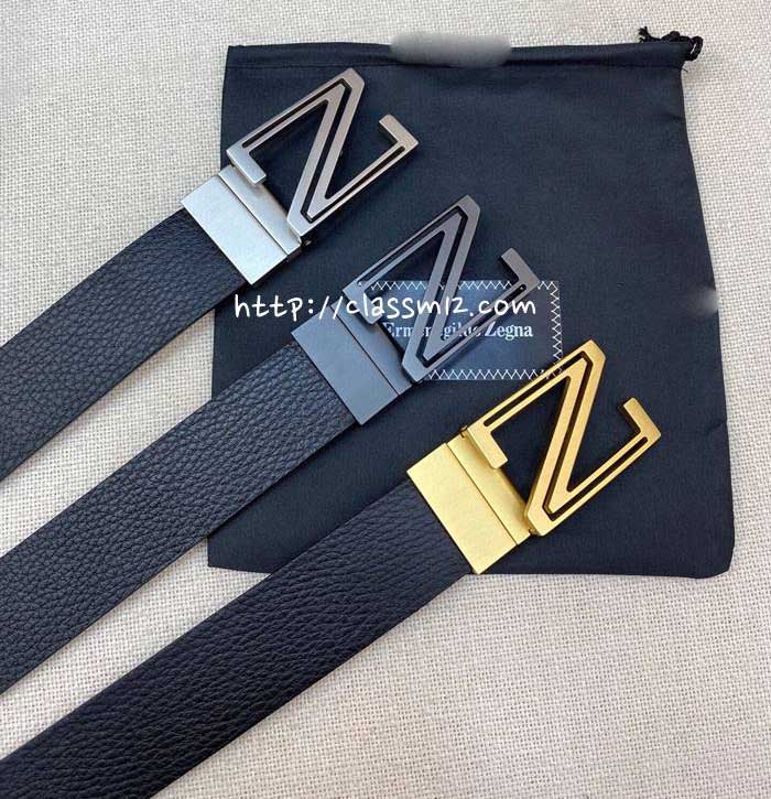 제냐 25 한정판 3.5cm 소가죽 카프스킨 벨트 F1134