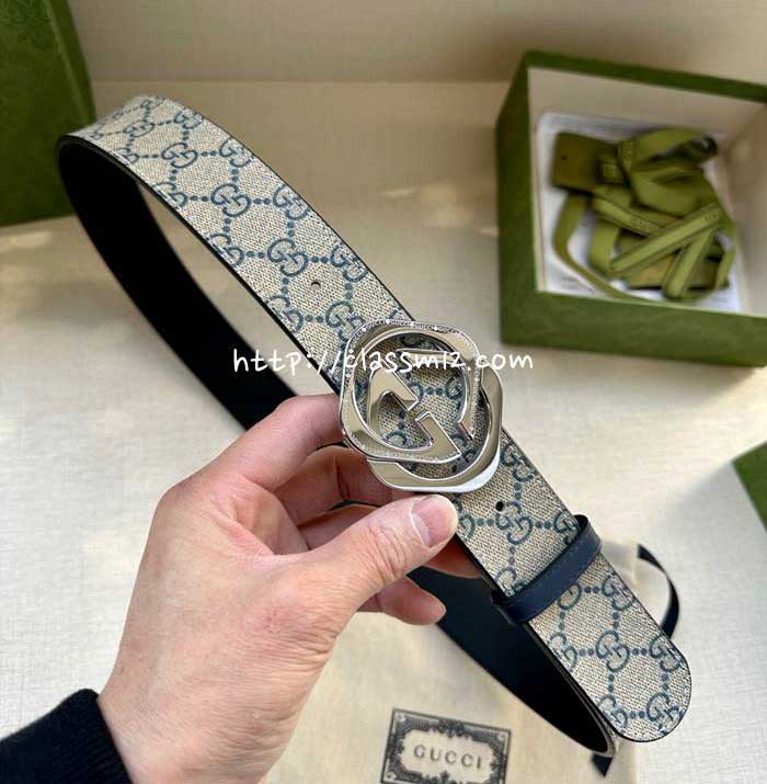 구찌 25 한정판 4.0cm Marmont 소가죽 카프스킨 벨트 F1149