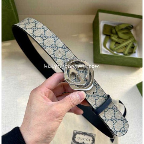 구찌 25 한정판 4.0cm Marmont 소가죽 카프스킨 벨트 F1149